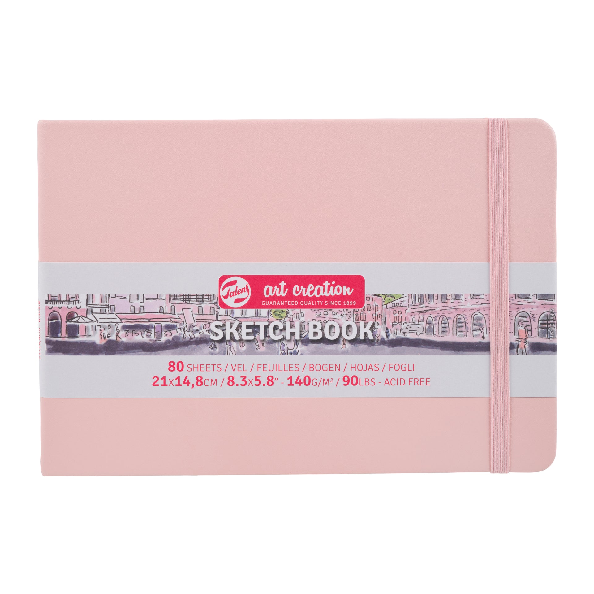 Talens Art Creation - Cuaderno de bocetos Art Creation 80 hojas blancas 140gr 210x150mm rosa