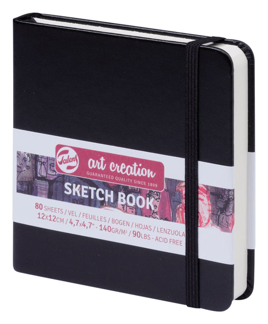 Talens Art Creation - Sketchbook Art Creation 80 white sheets 140gr 120x120mm black