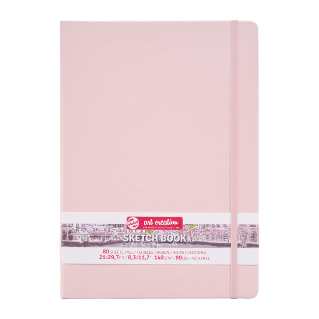 Talens Art Creation -  Schetsboek Art Creation 80 witte vellen 140gr 210x300mm roze | 5 stuks