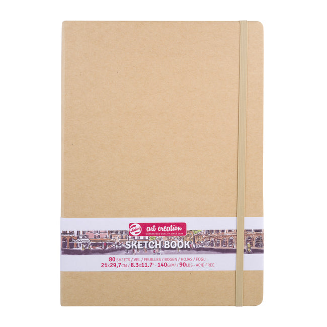 Talens Art Creation -  Schetsboek Art Creation 80 witte vellen 140gr 210x300mm kraft | 5 stuks