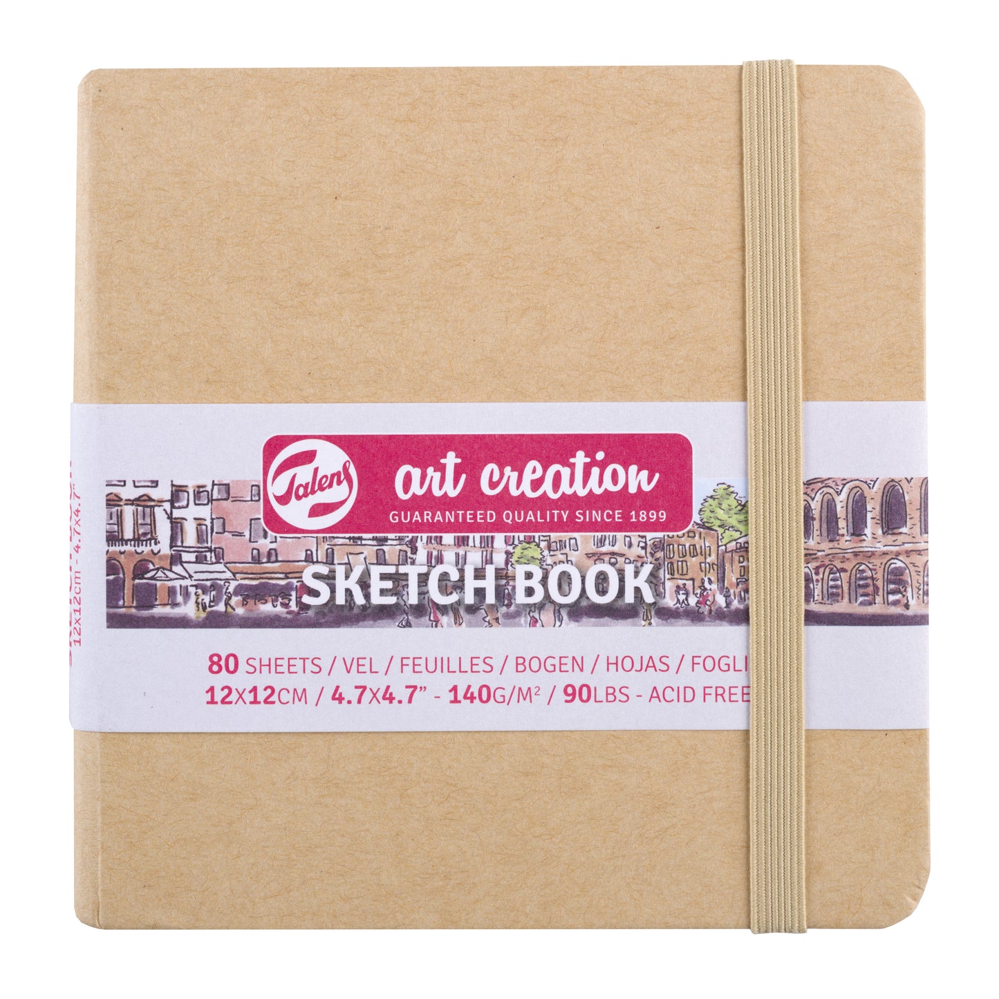Talens Art Creation - Sketchbook Art Creation 80 white sheets 140gr 120x120mm kraft