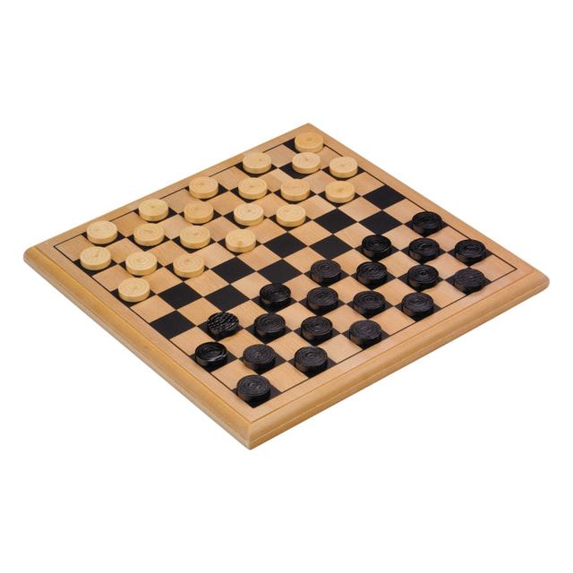 Longfield Games - Damspel hout 30x30cm