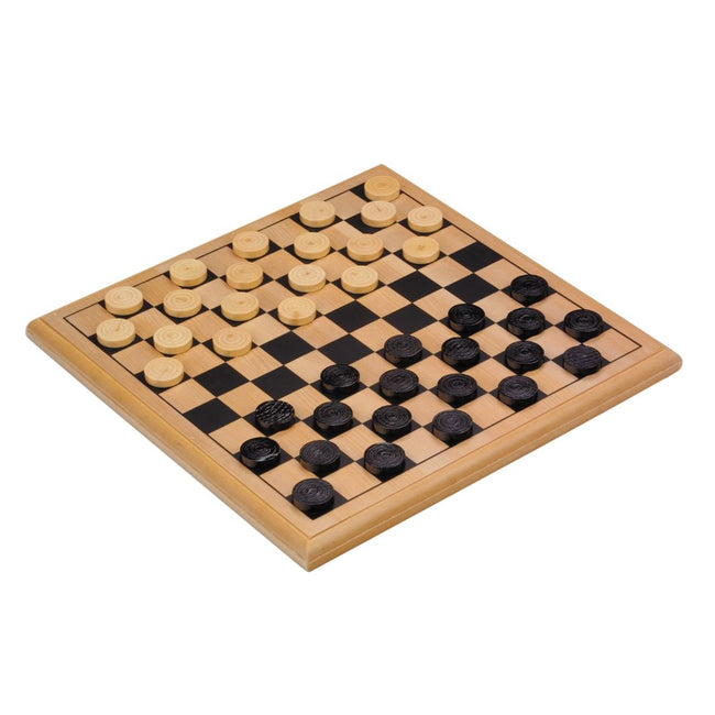 Longfield Games - Gioco di dama in legno 30x30cm
