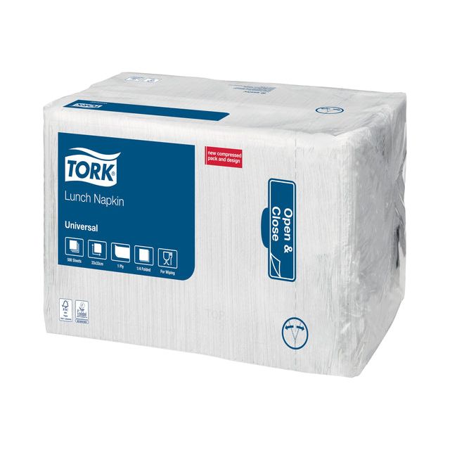 Tork - Lunch Service 1 - Layer 33x33cm Weiß 509300 | Schnapp dir ein 500 Stück