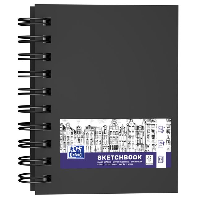 Oxford -  Schetsboek  a6 80 vel spiraal