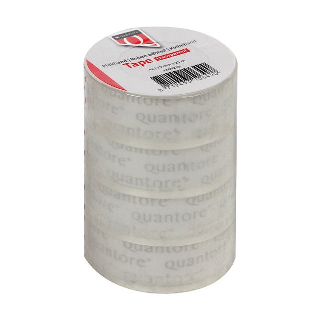 Quantore - Packband 19mmx25m transparent | 12 Stücke