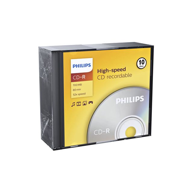 Philips - CD -R Philips 80min 700 Mo 52x SL (10) | Sceller un 10 morceau