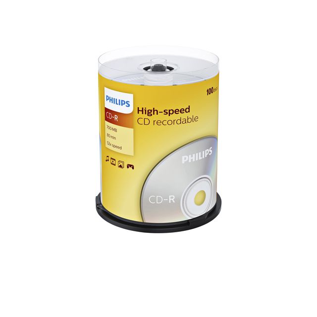 Philips - CD-R 80Min 700MB 52x SP 100 pièces