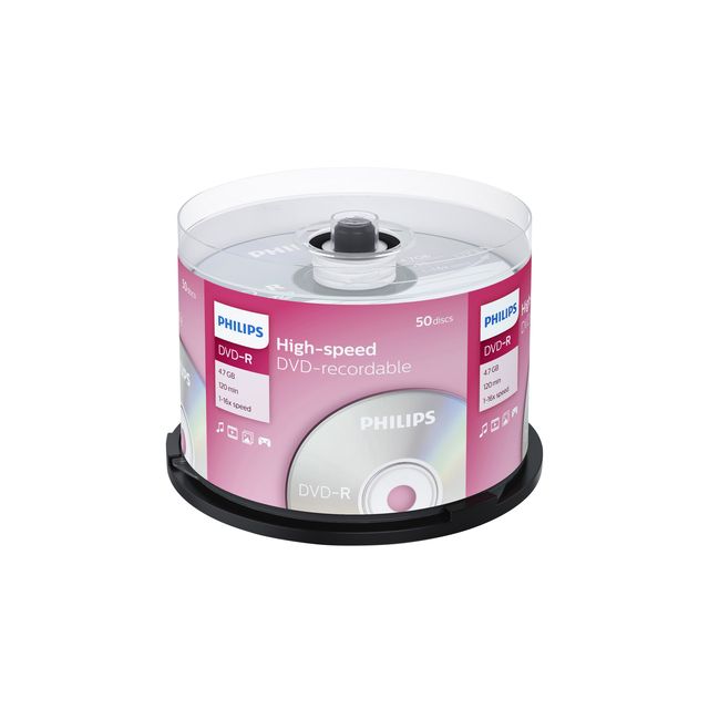 Philips - DVD-R 4.7GB 16x SP 50 pieces