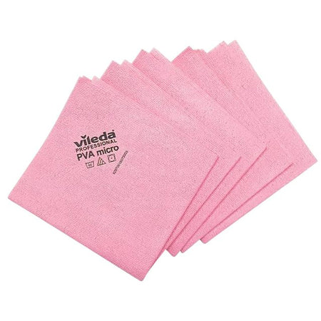 Vileda - Chiffons en microfibre Pro rouge 5 pièces