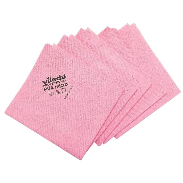 Vileda -  Microvezeldoeken Pro rood 5 stuks