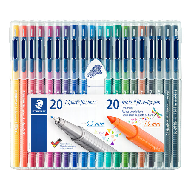 Staedtler - Filz -Tip Stift und Fineliner Staed TR 323 und 334 ASD | 40 Stück