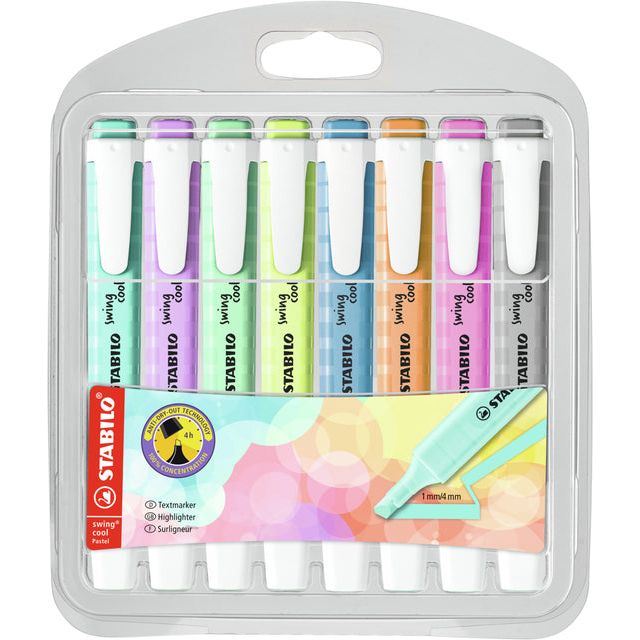 Stabilo - Markeerstift swing cool 275/8 pastel ass | Endui un 8 pièces