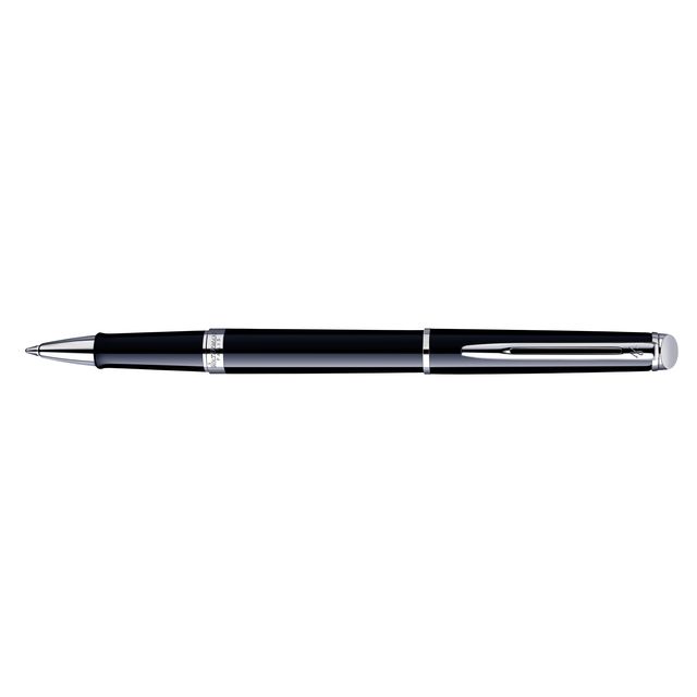 Waterman - Stylo roller Hémisphère laque noire CT fine