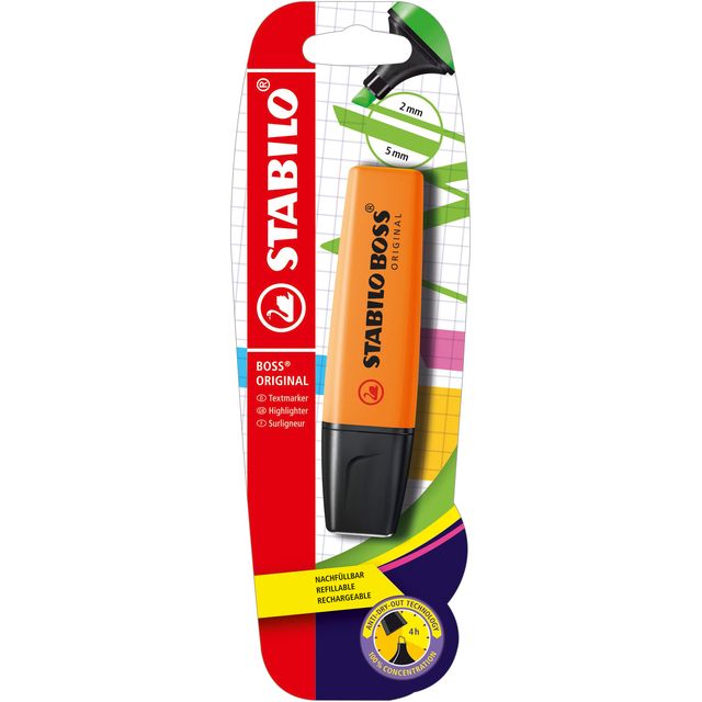 Stabilo - Evidenziatore BOSS Original B-10141 arancione blister da 1 pezzo | 10 pezzi