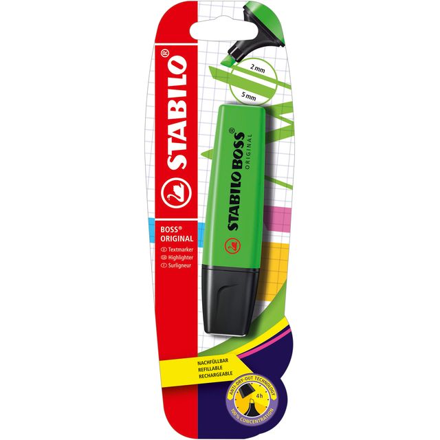 Stabilo -  Markeerstift boss 70/33 blister groen | 10 stuks
