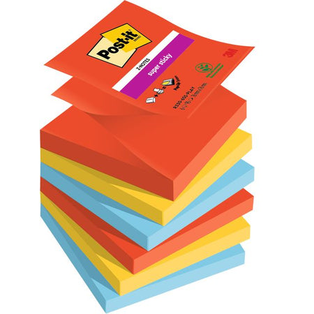 Post-it - Bloc-notes z-notes r330 super sticky play | 12 pièces
