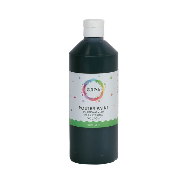 Qrea - Peinture pour affiches noir 500ml | 6 pièces