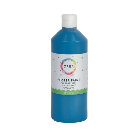 Qrea - Posterfarbe blau 500ml | 6 Stück