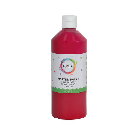 Qrea - Posterfarbe Rot 500ml | 6 Stück