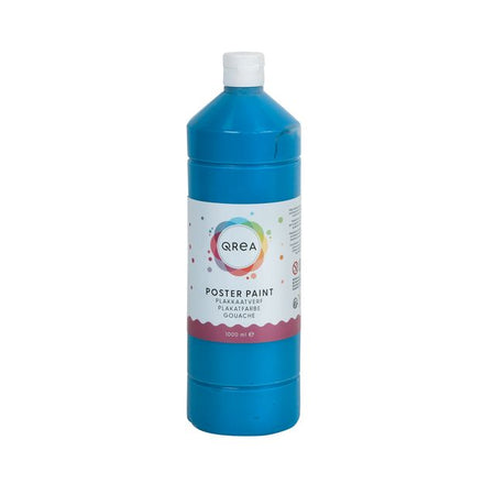 Qrea - Posterfarbe blau 1000ml | 6 Stück