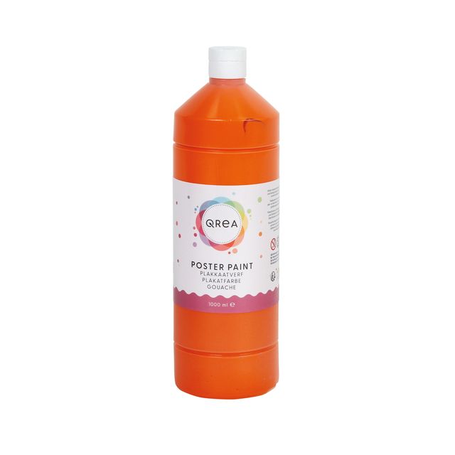 Qrea - Pintura para carteles naranja 1000ml | 6 piezas
