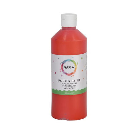 Qrea - Gouache hellrot 500ml | 6 Stück