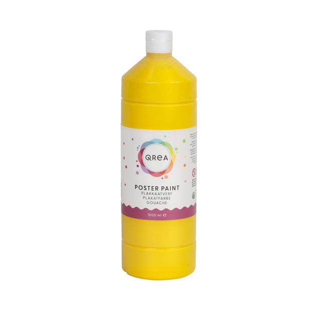Qrea - Poster paint yellow 1000ml