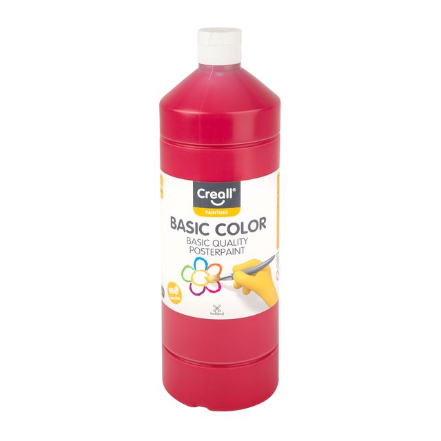 Creall -  Plakkaatverf  basic donkerrood 1000ml