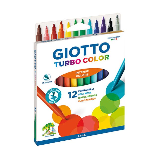 Giotto - Filz -Tip Giotto Turbo Color Ass 12st | Endui a 12 Stück | 10 Stück