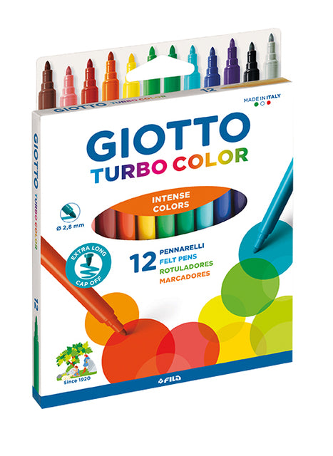 Giotto - Pennarello Turbo Color Set da 12 colori