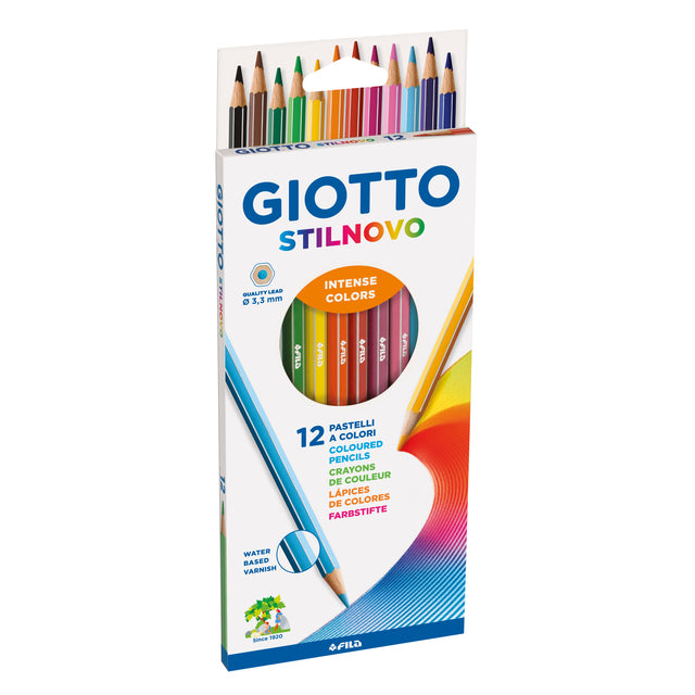 Giotto - Crayon Giotto Stilnovo Ass 12st | Endui un 12 pièces | 10 morceaux