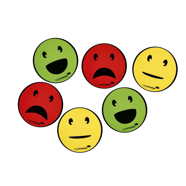Legamaster - Emoticon calamita 50mm assortiti 6 pezzi