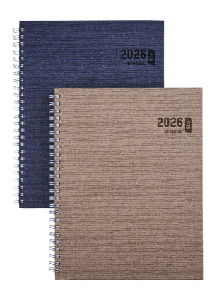 Brepols - Agenda 2026 Ecotiming Kazar 7 giorni/2 pagine spirale assortita