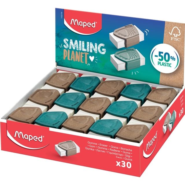 Maped - Smiling Planet gum, display van 30 stuks