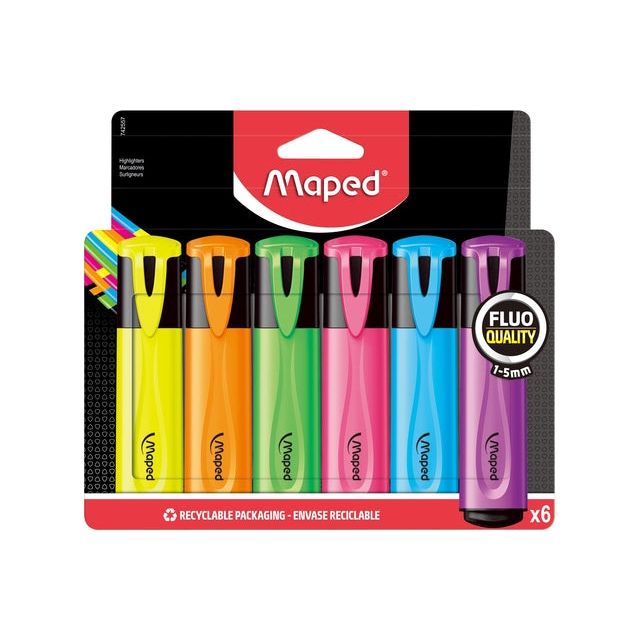 Zugeordnet - Markstift Fluo'Peps Range Blister mit 6 Teilen