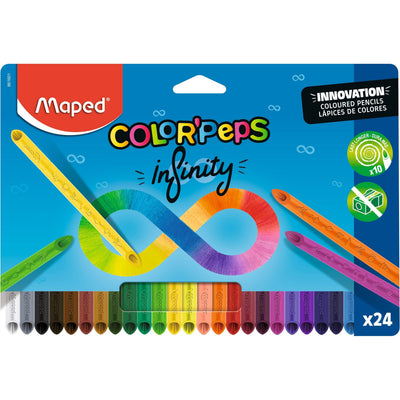 Maped - Matita colorata Color'Peps Infinity set di 24 colori
