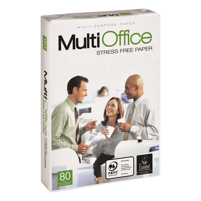 Multioffice - Copier Paper Multioffice A4 80gr blanc | Pak une feuille de 500 | 5 pièces