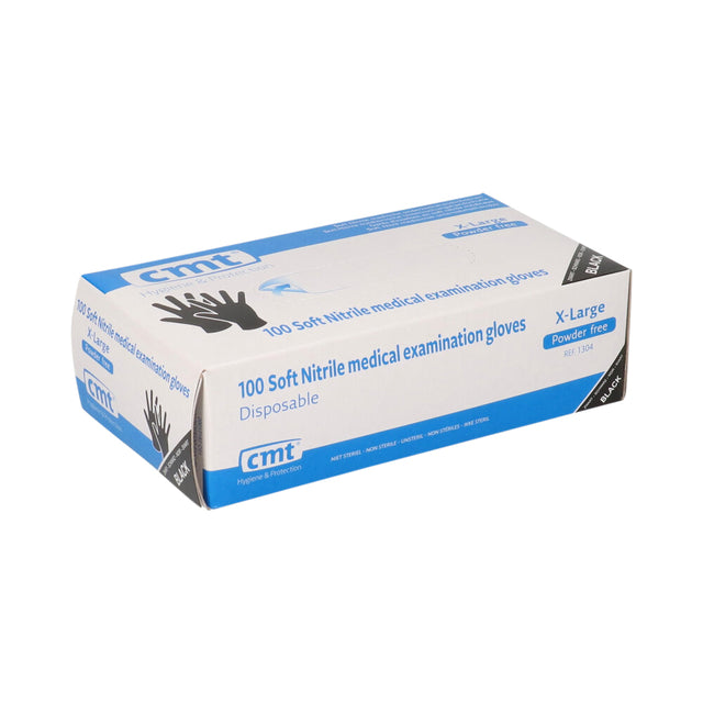 CMT -  Handschoen XL soft nitril zwart 100 stuks