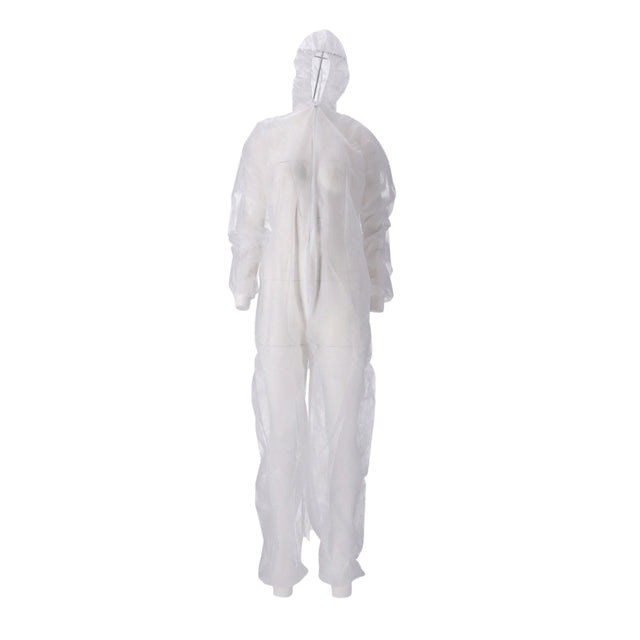 CMT - Salopette XL fermeture éclair non tissée PP blanc 50 pièces