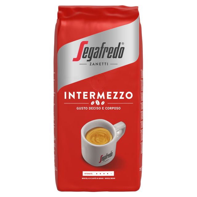 Segafredo - Coffee Intermezzo Beans 1000gr | Sacs à 1000 grammes | 8 pièces