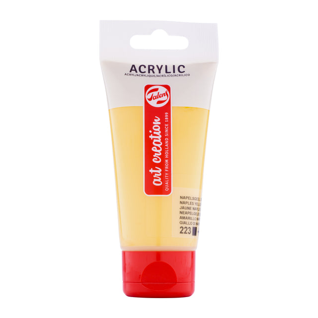 Talens Art Creation -  Acrylverf Art Creation 223 napelsgeel donker tube à 75ml | 3 stuks