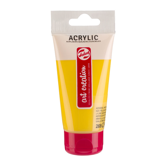 Talens Art Creation - Acrylic paint Art Creation 269 azo yellow medium tube of 75ml | 3 pieces