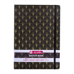 Talens Art Creation - Carnet de croquis Art Creation 80 feuilles blanches 140gr 210x297mm art déco | 5 pièces