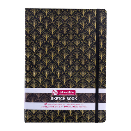 Talens Art Creation – Skizzenbuch Art Creation 80 weiße Blätter 140 g 210 x 297 mm Art Deco | 5 Stück