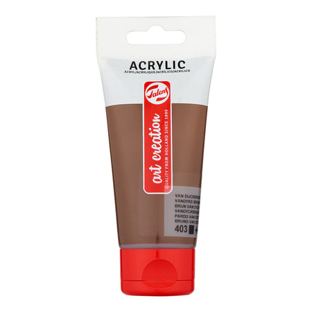 Talens Art Creation – Acrylfarbe Art Creation 403 van dijck braun, Tube mit 75 ml