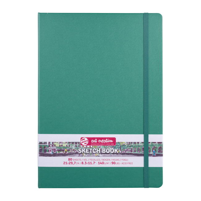 Talens Art Creation -  Schetsboek Art Creation 80 witte vellen 140gr 210x297mm woudgroen | 5 stuks