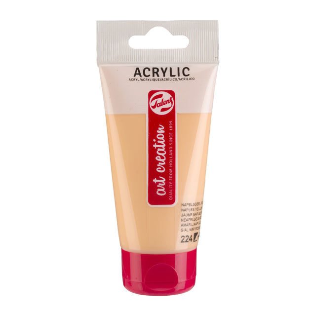 TALENS Création d'art - Paint acrylique TAC 224 Napleseel Red Tube 75 ml | Tube de 75 millilitres