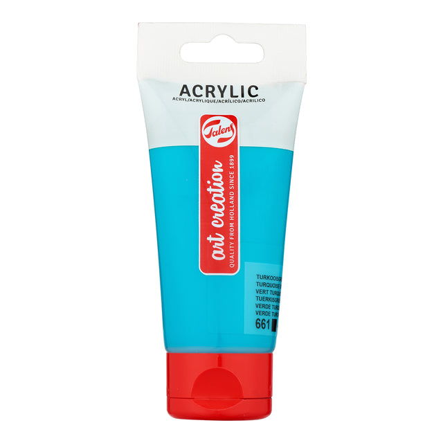 Talens Art Creation -  Acrylverf tac 661 turkooisgroen tube 75ml | 3 stuks
