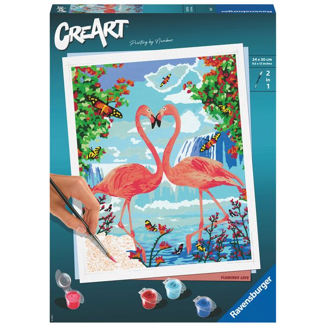 Ravensburger - Schilderen op nummers creart flamingo love